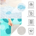 thumbnail image 4 of Bathroom Rug Mats Teal Cute Hearts Print, Bath Mats for Bathroom Non-Slip, Super Soft and Water Absorbent, Microfiber Bath Rugs, Bathroom Rugs for Bathroom Floor, Tub and Shower, 17.3"x13.4", 4 of 4