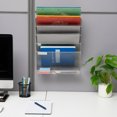 thumbnail image 2 of Mind Reader 5-Tier Vertical File Storage, Desktop Organizer, Wall Mount, 12.75"L x 4"W x 16"H, Turquoise, 2 of 5