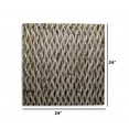 thumbnail image 4 of Raw Wood Look Silver Finish Square Wall Art Medium, 4 of 11
