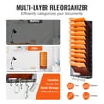 thumbnail image 3 of KFFKFFWall File Rack, 12-Slot Single Piece Mesh Wall Organizer, Metal Magazine, Mail, Document & Paper Storage Holder, Wall Attachable with Name Label, Ideal for Office, Home & School Use, 3 of 9