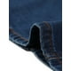 thumbnail image 5 of Falda de mezclilla Allegra K para mujer Falmidi con bolsillo lateral abertura lateral decoración de botones Azul L, 5 of 6
