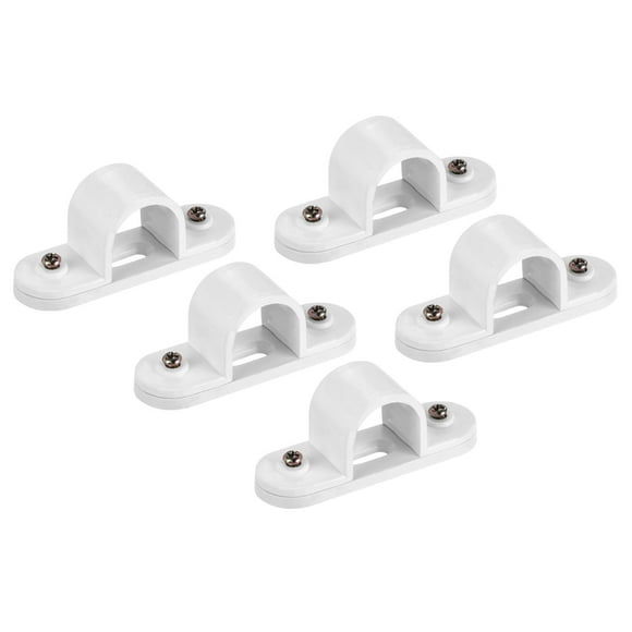 Unique Bargains PVC Conduit Saddle Pipe Clip 20mm Securing Conduit Hose with Base Pack of 5