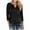 #14-Black, variant on Otvok Women's Casual 3/4 Sleeve T Shirts Button V Neck Tunic Blouses Basic Tee Tops Loose Fit Autumn and Summer Shirt