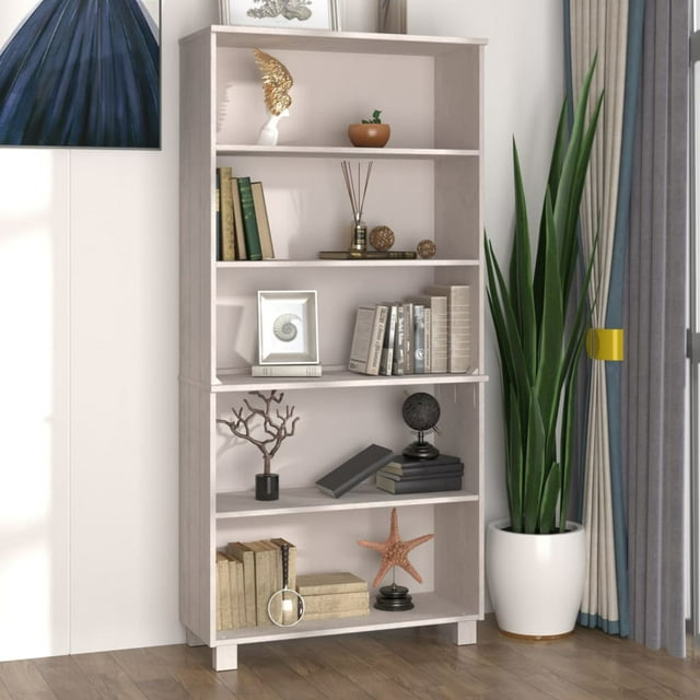 vidaXL Haut-Parleur et Bibliothèque Adulte Hamar Bois Massif Pin Blanc