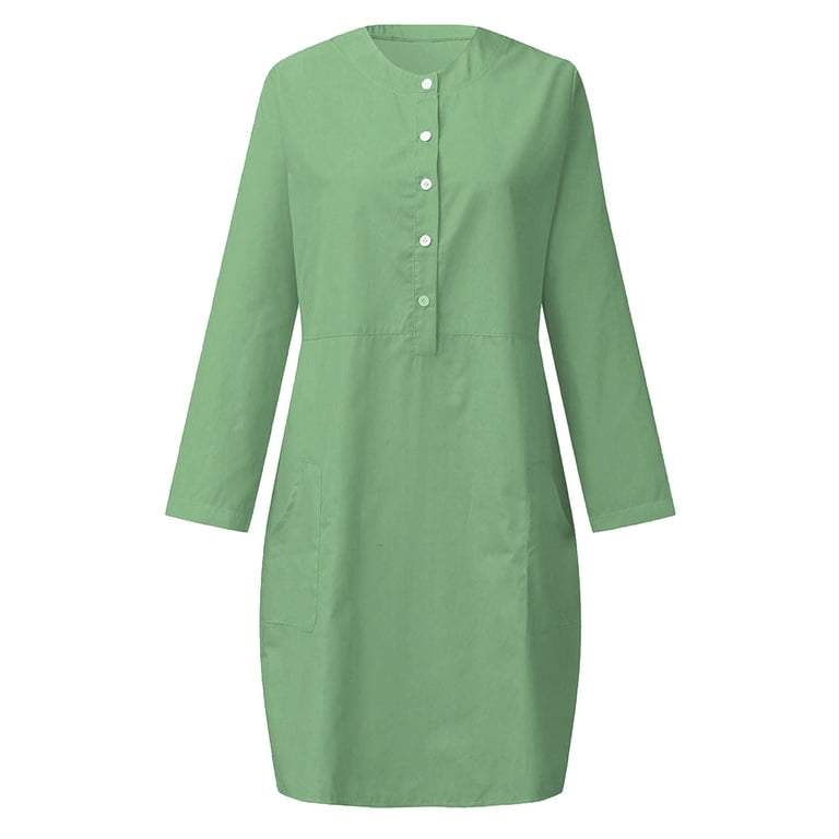 chinese dress ladies SOLY HUX Women's Collar V Neck Mini Dress Long Sleeve A Line Loose Fit Work  Office Flowy Dresses Black X-Small at Amazon Women's Clothing store main image 1