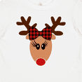 thumbnail image 4 of Inktastic Cute Girl Reindeer with Buffalo Plaid Bow Boys or Girls Baby T-Shirt, 4 of 5