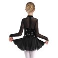 thumbnail image 2 of TiaoBug Kids Girls  Figure Ice Skating Ballet Dance Dress Rhinestones Dancewear Gymnastics Leotard Black 6, 2 of 7