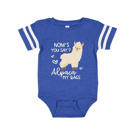 

Inktastic Noni s You Say Alpaca My Bags Gift Baby Boy or Baby Girl Bodysuit