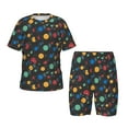 thumbnail image 1 of Cauagu Disques Vintage pour Pyjama à Manches Courtes pour Enfant, Ensemble Estival Court pour Enfants, Ensemble de Pjs à Col Rond 2 Pcs Parfait pour Petits Garçons Filles-Xx-Grand, 1 of 6