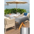 thumbnail image 5 of Outdoor Tablecloth with Umbrella Hole for Patio/Picnic/Party/Camping, Grey Ombre Waterproof Table Cloth Rectangle Table Cover Washable, Vintage Gray Gradient Stripes Geometric (60"x 84"), 5 of 9