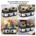 thumbnail image 7 of Dual Slow Cooker Buffet Server Food Warmer with 3 Adjustable Temperature Modes, Double Slow Cooker with 1.5 QT Ceramic Pot and Removeable Glass Lid, Dishwasher Safe, Stainless Steel, 7 of 7