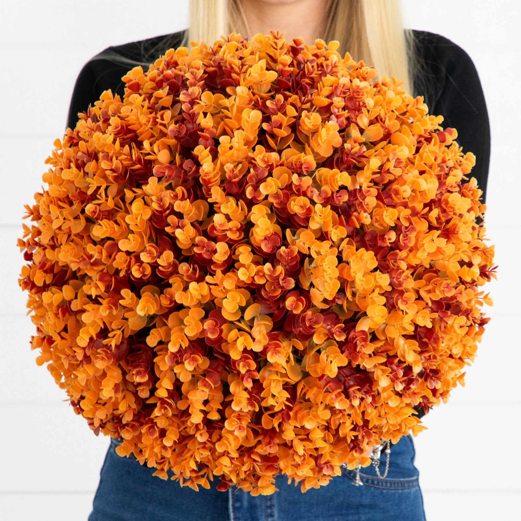 17in. UV Resistant Autumn Artificial Eucalyptus Fall Ball (Indoor/Outdoor)
