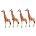 thumbnail image 1 of de jirafa realistas de 4 piezas, de animales salvajes de plástico, adornos para tartas de huevos de Pascua, de cumpleaños perfke Figura de animal, 1 of 9