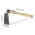 thumbnail image 3 of Heavy Duty Garden Hoe Tool - 15 Inch Digging & Weeding Hoe with Wooden Handle, Multi-Purpose Garden Rake for Loosening Soil, Planting & Cultivating in Flower Beds & Vegetable Gardens, 3 of 7