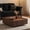 N-walnut Square35.4, variant on GUCOGUKA 35.4" Round Coffee Table with Storage Drawers, Solid Wood Veneer Mid-Century Modern Fully Assembled Cocktail Table for Living Room Office, Walnut