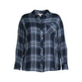 thumbnail image 2 of Terra & Sky Women's Plus Size Plaid Button-Down Shirt, 2 of 5
