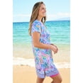 thumbnail image 3 of Swim 365 Women's Plus Size Longer Length Short-Sleeve Swim Tunic, 3 of 3