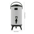 thumbnail image 2 of 12 Liter Hot Drink Dispenser, Stainless Steel Insulated Hot and Cold Drink Dispenser - 3.17 Gallon with Thermometer - Faucet for Hot Tea and Coffee, Cold Milk, Water, Juice Black, 2 of 27