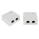 thumbnail image 5 of 10x Cat5e Doble Port Superficie Mount Outlet Box Placa De Cara + Combo De Backbox Sunnimix Placa de cara de 2 puertos, 5 of 8