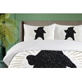 thumbnail image 4 of Ambesonne Bear Duvet Cover Sets, Sketch Art Tribal, 2-Queen, Charcoal Grey and Brown, 4 of 7