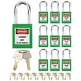 thumbnail image 1 of Candado de seguridad QWORK Lockout Tagout con 10 candados verdes, 1 of 7