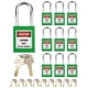 thumbnail image 1 of Candado de seguridad QWORK Lockout Tagout con 10 candados verdes, 1 of 7