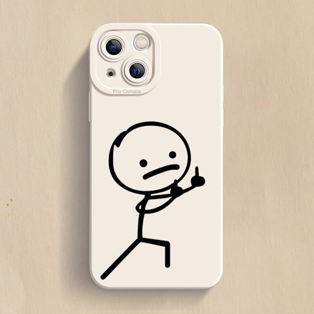 Funda de teléfono de dibujos animados Matchman para IPhone 11, 12, 13, 14 Pro Max, Mini, XR, XS, X, 7, 8 Plus, SE2020, funda de silicona TPU suave mate a prueba de golpes