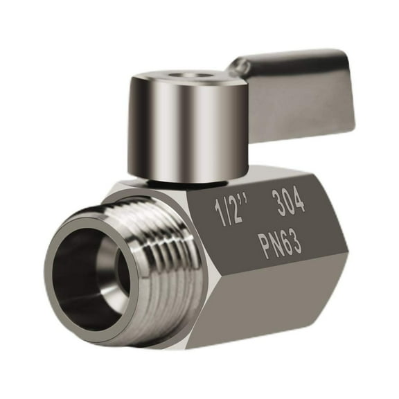 Pushtek 304SS, Polished Stainless Steel 1/2" Valve