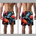 thumbnail image 3 of luoweisi Men's Beach Shorts Quick Dry Swim Trunks with Mesh Lining Fish L, 3 of 5