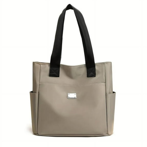 Nylon shoulder bag, fashionable solid-color handbag, casual multi-pocket handbag for going out