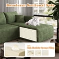 thumbnail image 5 of Eyisean 94" U-Shaped Cloud Sectional Couch, Corduroy Boneless Couch with Deep Seat, Comfy Modular Sectional Sofa with Chaise & Ottoman, Comfy Fluffy Couches for Living Room, No Assembly Required, 5 of 15