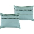 thumbnail image 3 of ESCA Bed-in-a-Bag 9-Piece Teal Embroidery Eris Comforter & Sheet Bedding Set - King Size, 3 of 5