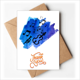 thumbnail image 1 of Musica Azul backgroundstreet ilustrar Nota en blanco del sobre de la tarjeta de agradecimiento, 1 of 4