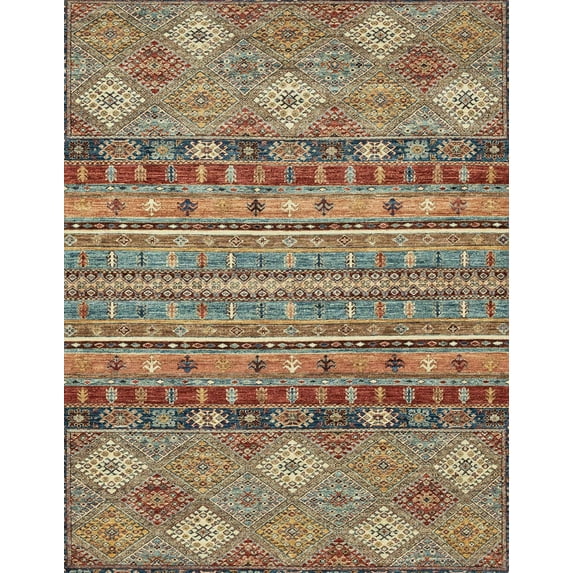 Ahgly Company Indoor Rectangle Abstract Camel Brown Abstract Area Rugs, 2' x 3'