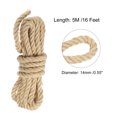 thumbnail image 2 of Uxcell Jute Twine 14mm, 16 Feet Long Brown Twine Rope for DIY Subjects, 2 of 5