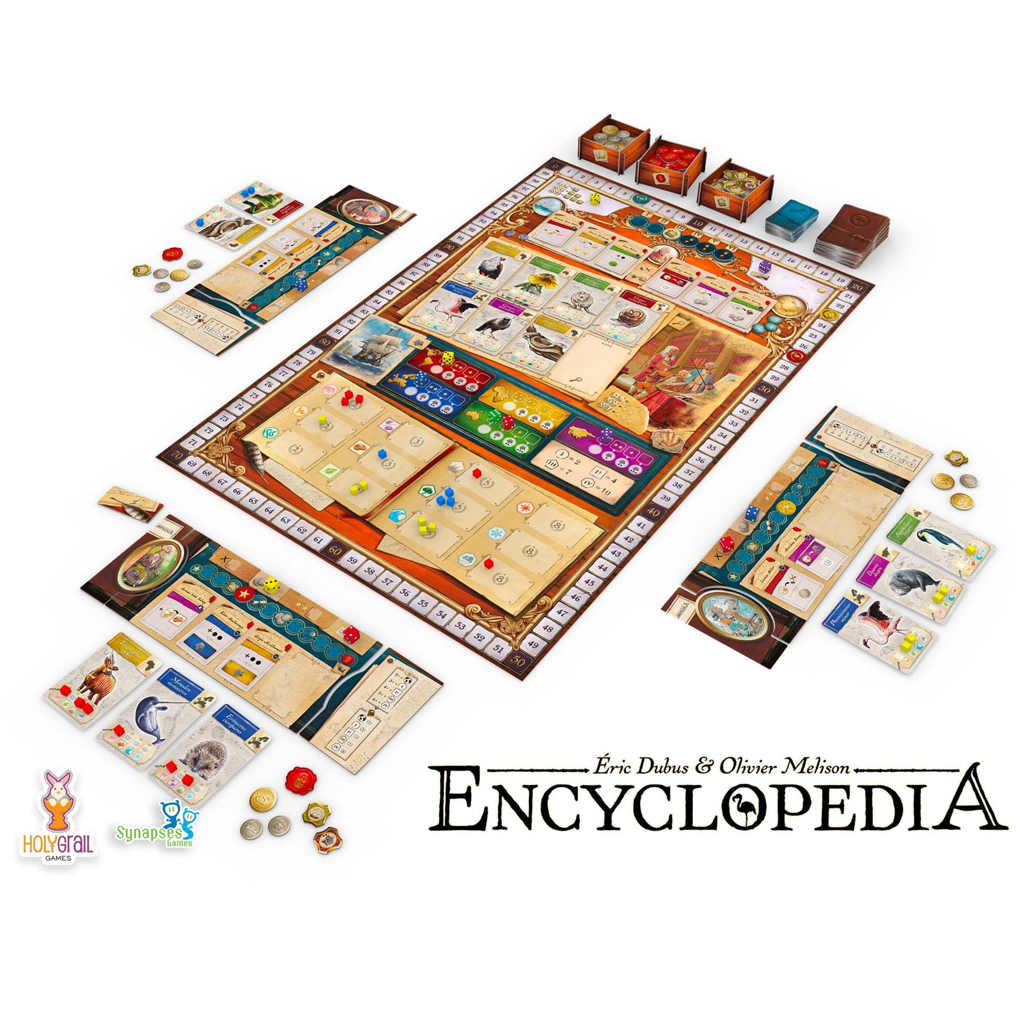 Encyclopedia - Dice Based Worker Placement Board Game, Holy Grail Games,  Ages 14+, 1-4 Players 