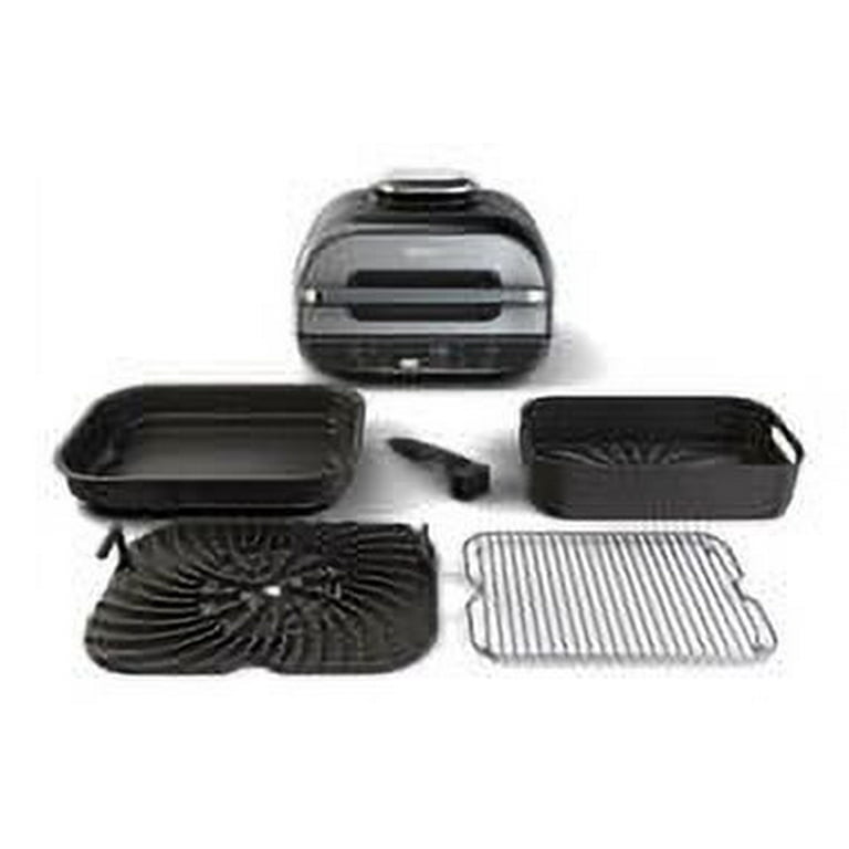 Ninja BG500A Foodi Smart XL 5-in-1 Indoor Grill with 4-Quart Air Fryer,  Roast, Bake, Dehydrate, Broil, and Smart Cook System In Black