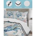 thumbnail image 4 of Quilts Queen Size, Coastal Crab Soft Comforter Bedding Set for Bed, Nautical Beach Ocean Conch Coral Starfish Lightweight Quilted Bedspread with Pillow Cover(2 Pieces) for All Season, 90x96 Inch, 4 of 6