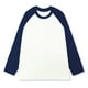 thumbnail image 1 of Blusas y camisas de manga larga con cuello redondo para hombre, informales, lisas, empalmadas, de manga larga, de alta elasticidad, que mantienen el calor, top de algodón para hombre, 1 of 3