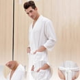 thumbnail image 5 of Bata de pijama de pareja Premium, bata Unisex elegante y cómoda para Spa, bata de Hotel suave y absorbente, 5 of 5
