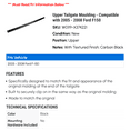 thumbnail image 2 of Upper Tailgate Moulding - Compatible with 2005 - 2008 Ford F150 2006 2007, 2 of 2