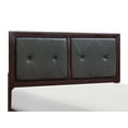 thumbnail image 7 of Newboti Furniture Espresso Finish Queen Size Bed Faux Leather Upholstered Button-Tufted Headboard Contemporary Design Bedroom Furniture NO.44649, 7 of 7