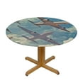 thumbnail image 3 of HAOXIT Tablecloth-Fitted with Elastic, Printed Tablecloth Fits for Table Oval/Oblong, Stretchable Conveniently, Water Proof, Easy to Clean Design 31-35, 3 of 8