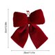 thumbnail image 3 of Adorno navideño de terciopelo rojo de gran tamaño con lazo | 30 x 29 cm | Decoración grande para árbol de Navidad | Colgante para bodas y fiestas, 3 of 6
