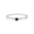 thumbnail image 3 of Diamond Blue Sapphire Half Eternity Band Pave Alternating Sapphire Diamond Infinity 2mm Wedding Band Anniversary September April Stack Ring, 3 of 6