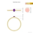 thumbnail image 5 of ANGARA Natural Classic Solitaire Oval Amethyst Promise Ring in 14K Yellow Gold for Women (Size-4x3mm) | February Birthstone, Birthday, Anniversary, Jewelry Gift for Women | Natural Amethyst Ring, 5 of 10