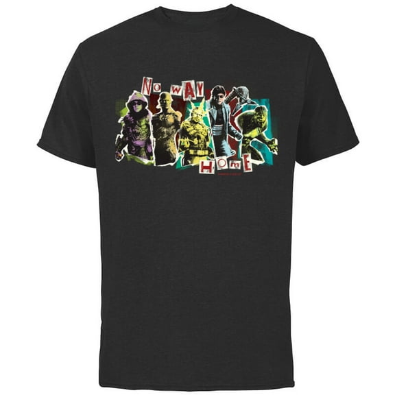 Marvel Spider-Man: No Way Home Spidey Foes - Short Sleeve Cotton T-Shirt for Adults - Customized-Black