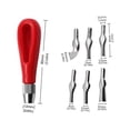 thumbnail image 3 of keepw Red Linoleum Cutter Kit Cutting Set Linoleum Block Cutter Stainless Steel Blade Engraving Tool Set 1Set, 3 of 6