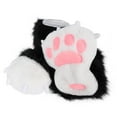 thumbnail image 4 of Fuzzy Paw Cosplay Soft Funny House Shoes Christmas Plush Beast Foot black and white, 4 of 10