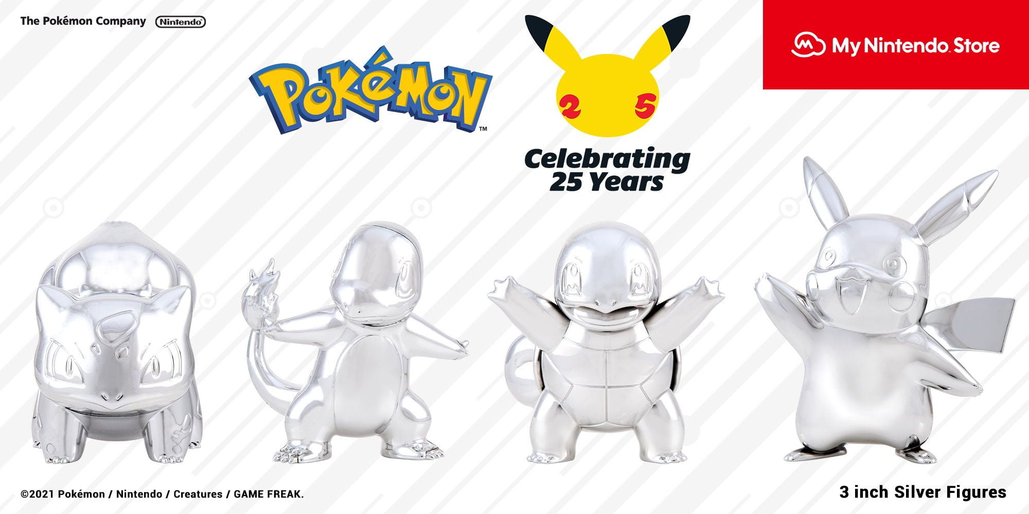Pokemon 25th Anniversary Silver 4pk Limited Collector Set